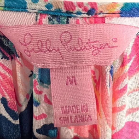 Lilly Pulitzer Sorella Long Sleeve Fish Print Pullover Top Women’s Medium - Picture 12 of 12